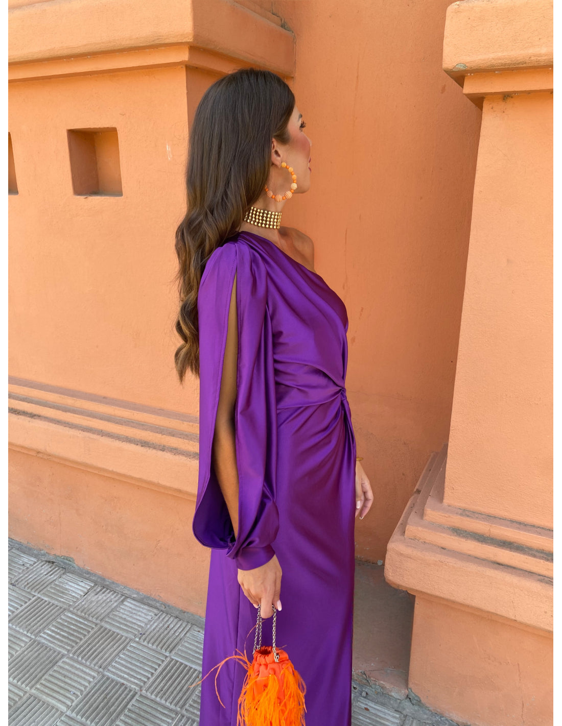 Image of Hannah | Women's One Shoulder Midi Dress