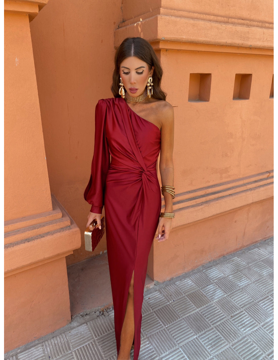 Image of Hannah | Women's One Shoulder Midi Dress