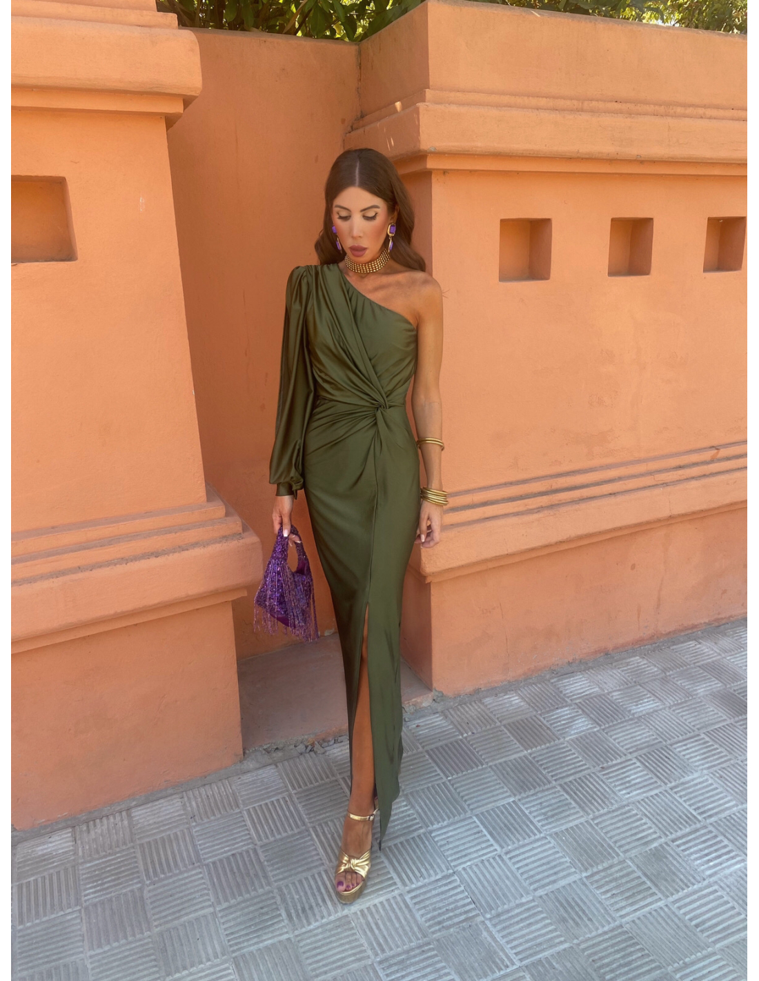 Image of Hannah | Women's One Shoulder Midi Dress