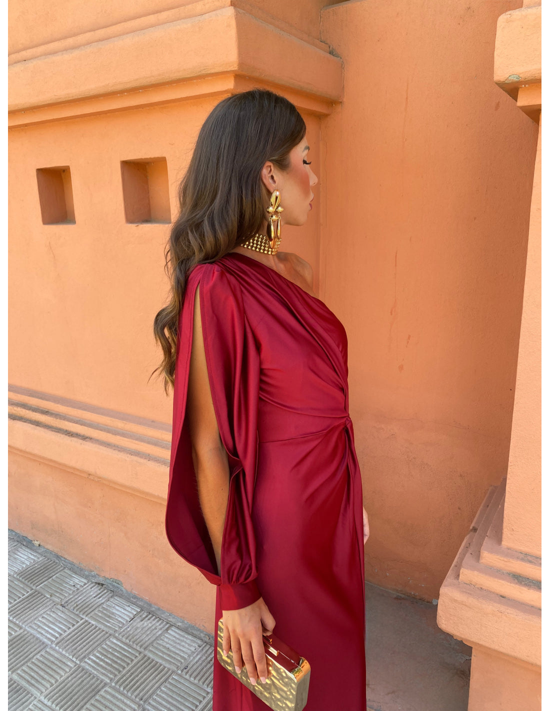 Image of Hannah | Women's One Shoulder Midi Dress