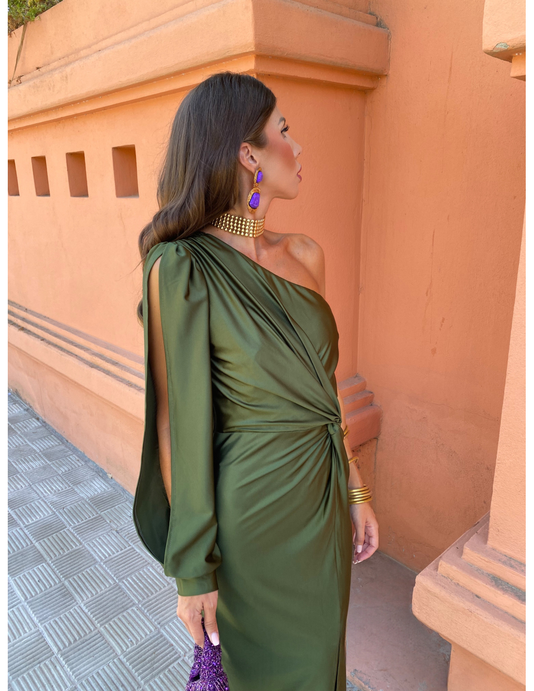 Image of Hannah | Women's One Shoulder Midi Dress