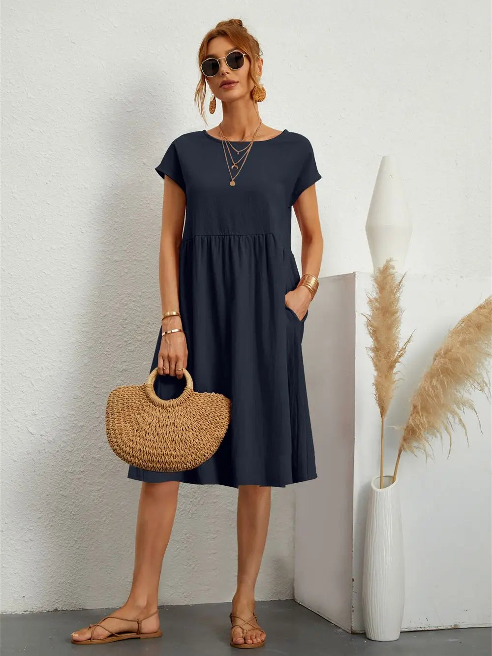 Image of Harmony | Women's A-Line Midi Dress