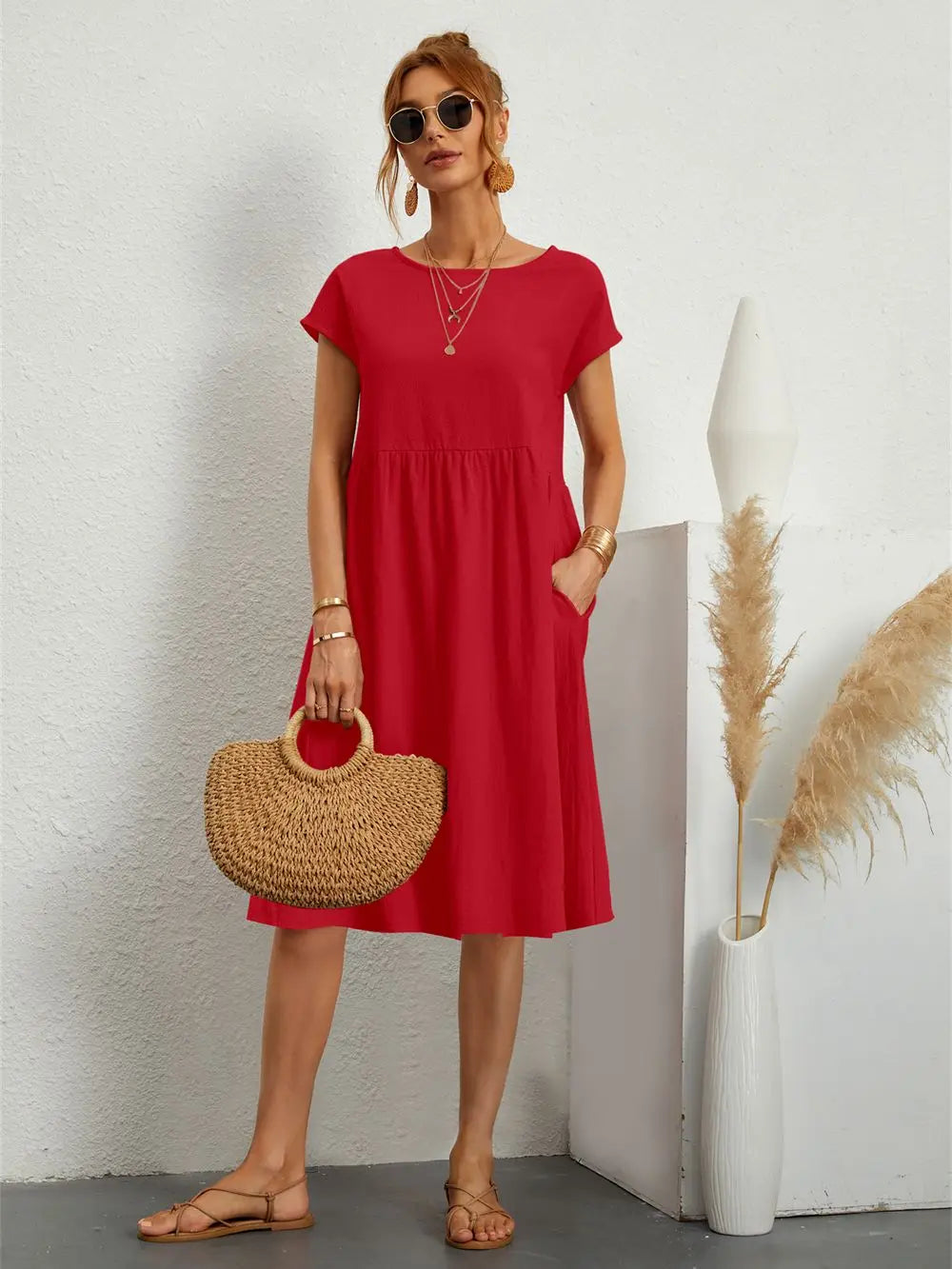 Image of Harmony | Women's A-Line Midi Dress