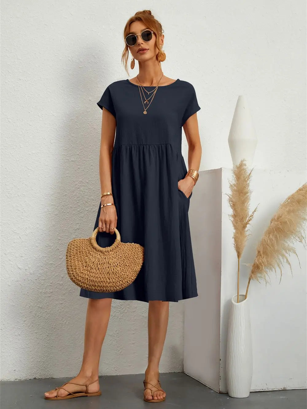 Image of Harmony | Women's A-Line Midi Dress