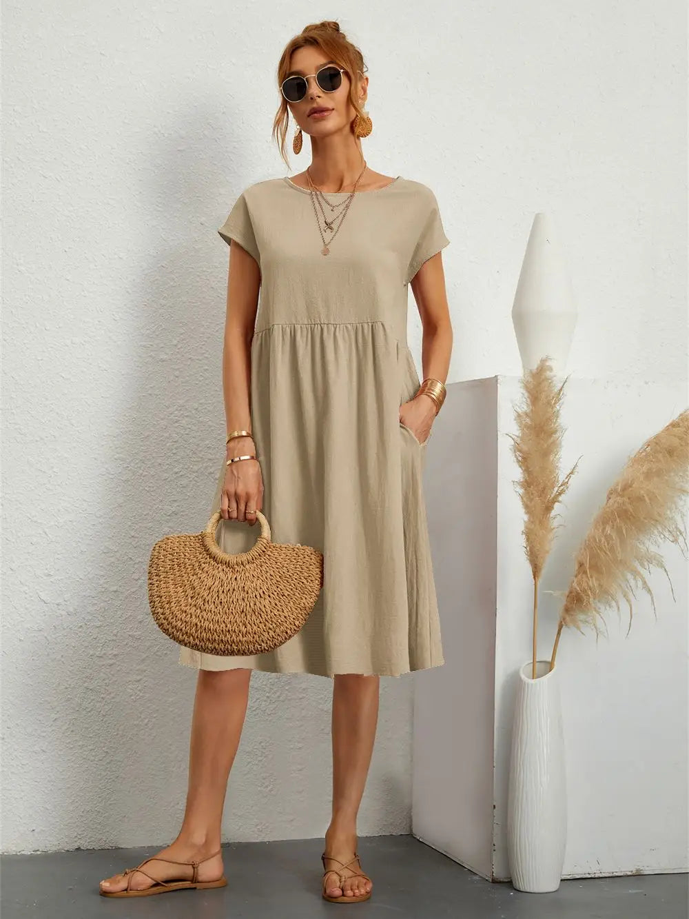 Image of Harmony | Women's A-Line Midi Dress