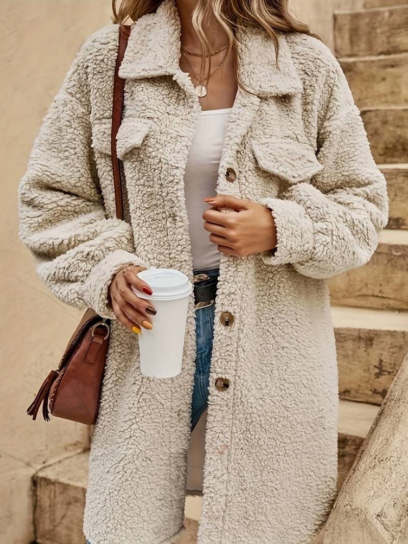Hazel | Women's Oversized Sherpa Coat - Image 2