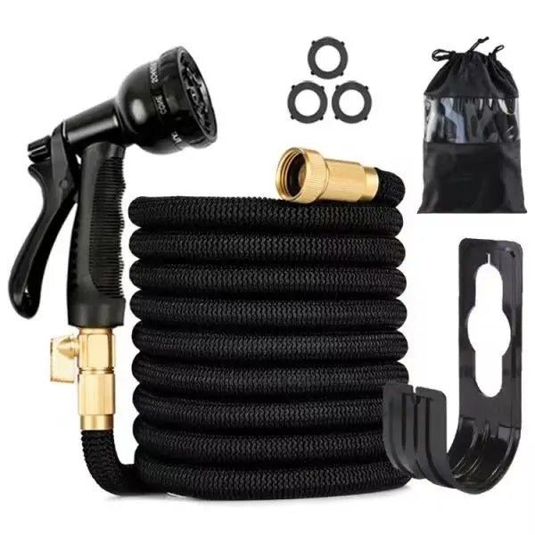 Heavy-Duty Expandable Garden Hose with 8 Spray Modes