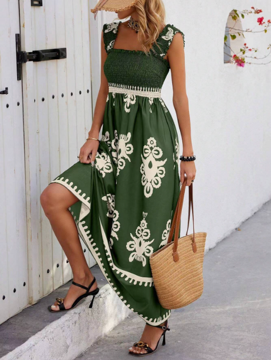 Image of Hope | Women's Sleeveless Smocked A-Line Maxi Dress