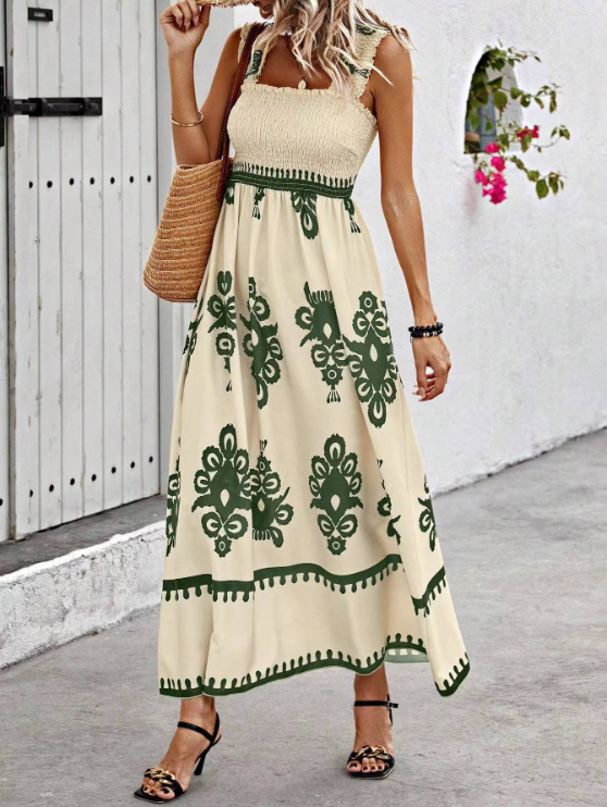Image of Hope | Women's Sleeveless Smocked A-Line Maxi Dress