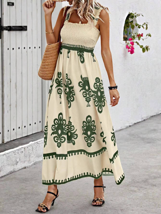 Image of Hope | Women's Sleeveless Smocked A-Line Maxi Dress