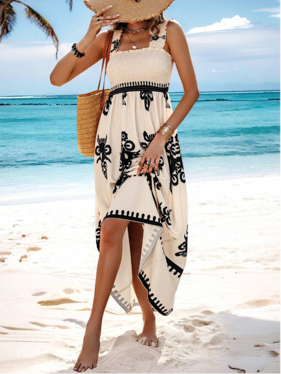 Image of Hope | Women's Sleeveless Smocked A-Line Maxi Dress