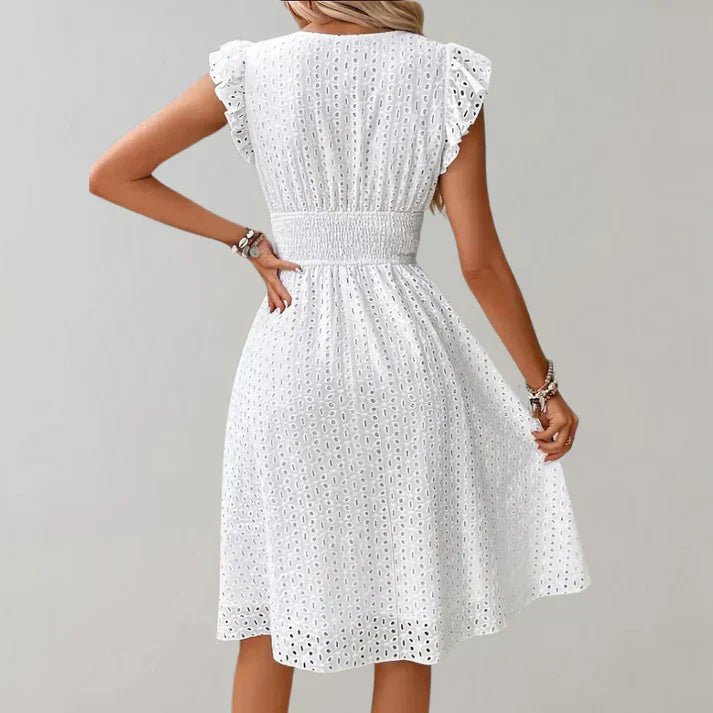 Image of Hope | Women's V-Neck A-Line Midi Dress
