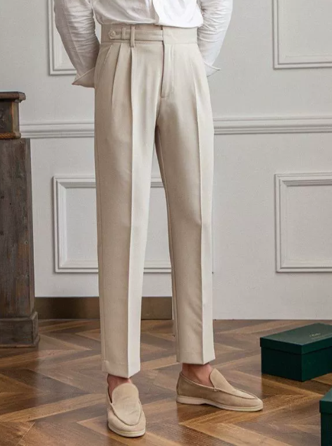 Image of Hudson | Men's High-Waisted Pleated Dress Pants