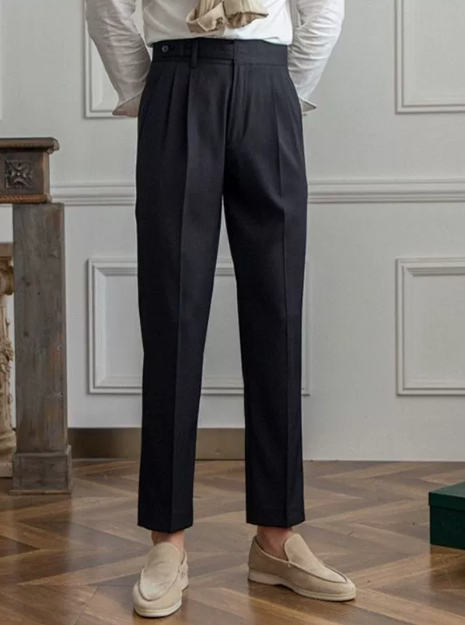 Image of Hudson | Men's High-Waisted Pleated Dress Pants