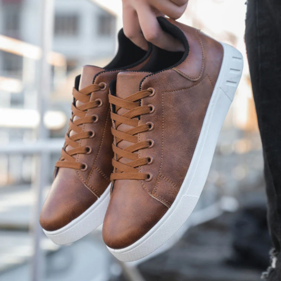 Image of Hugh | Men's Lace-Up Casual Sneakers