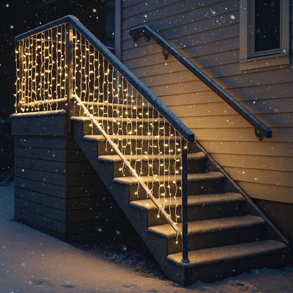 Icicle String Lights 95 LED 3 Metres, Warm White