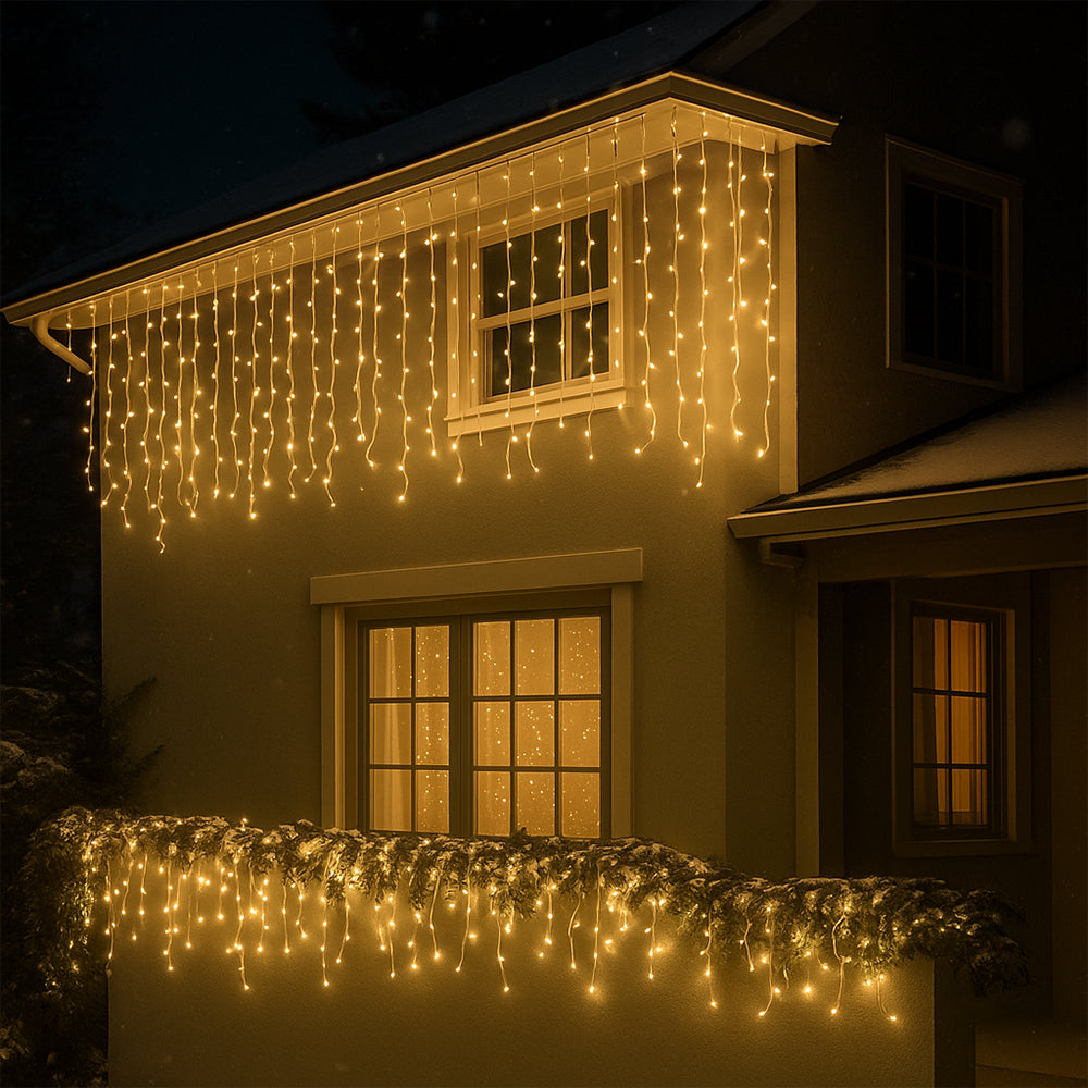 Icicle String Lights 95 LED 3 Metres, Warm White