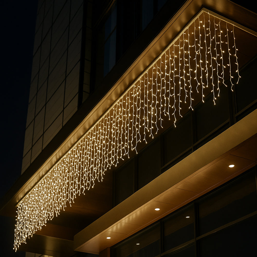 Icicle String Lights 95 LED 3 Metres, Warm White