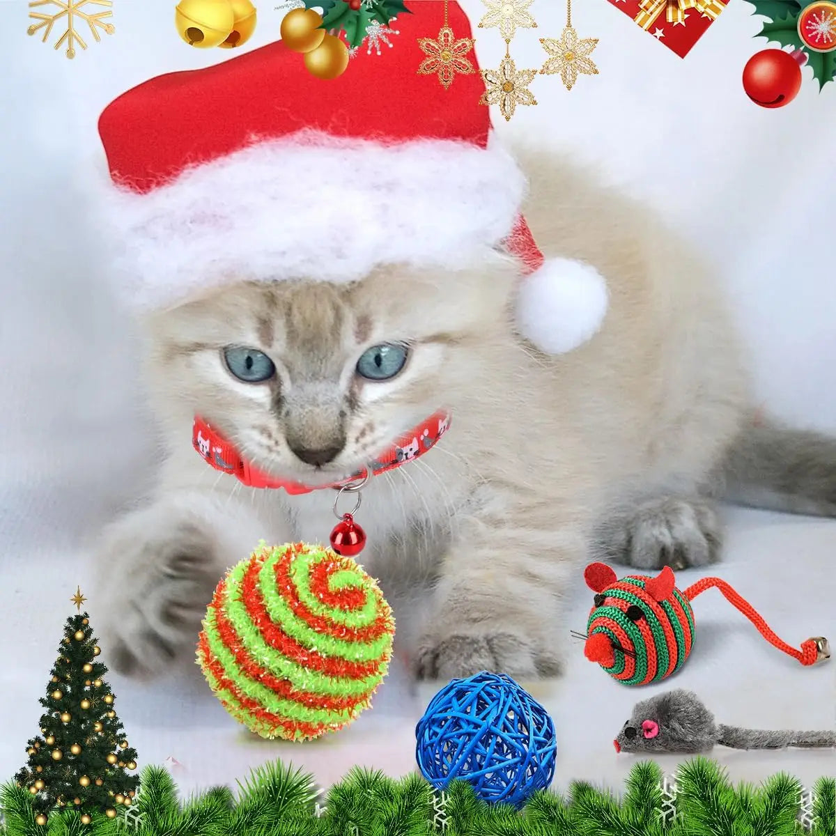 Interactive Cat Advent Calendar with Toy Mice and Bell Balls – Cat Toys for Indoor Cats