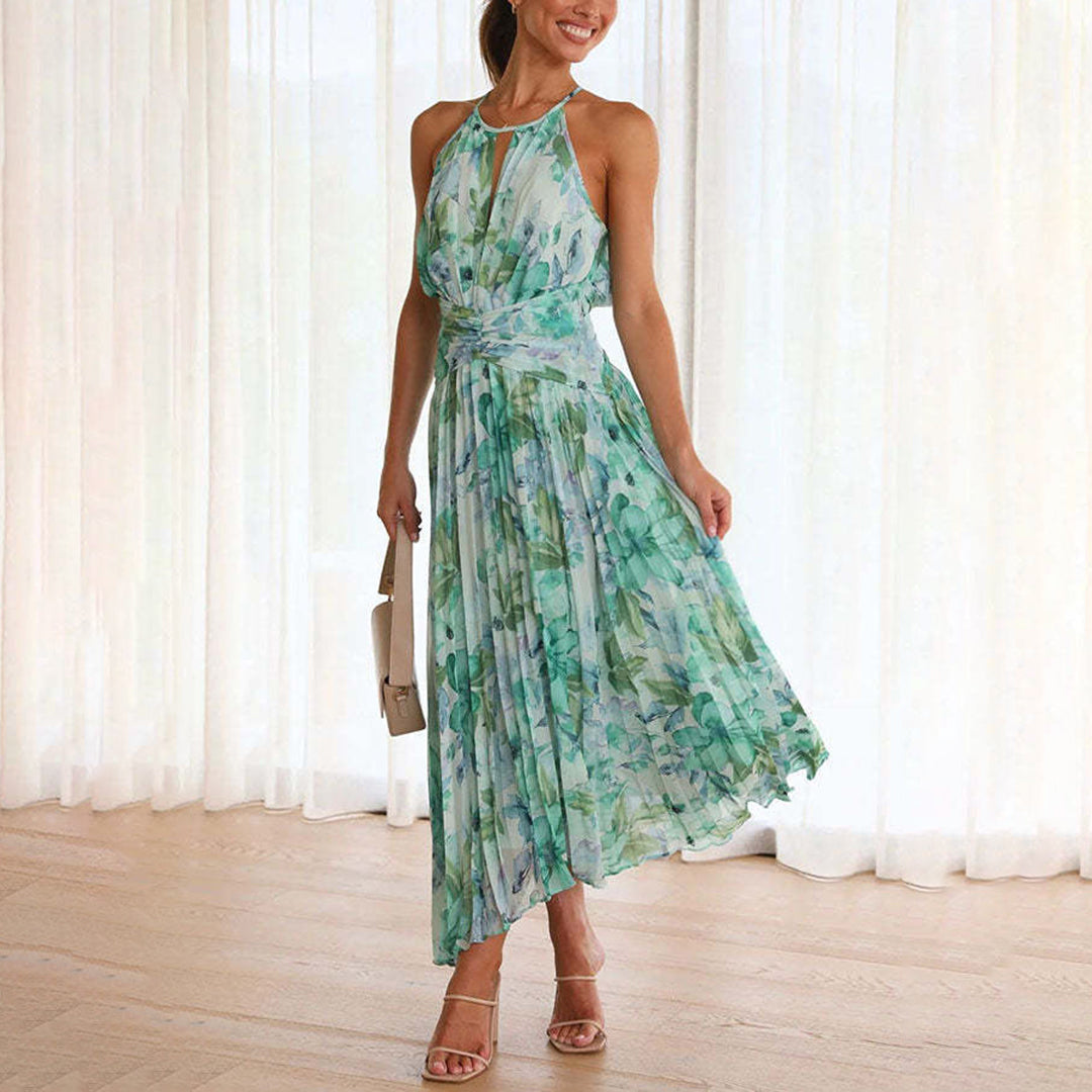 Image of Isabella | Women's Sleeveless A-Line Midi Dress