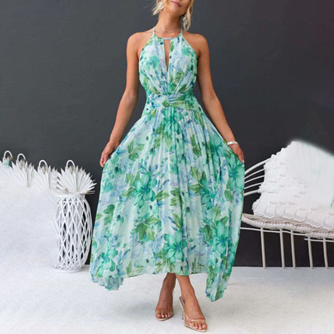 Image of Isabella | Women's Sleeveless A-Line Midi Dress