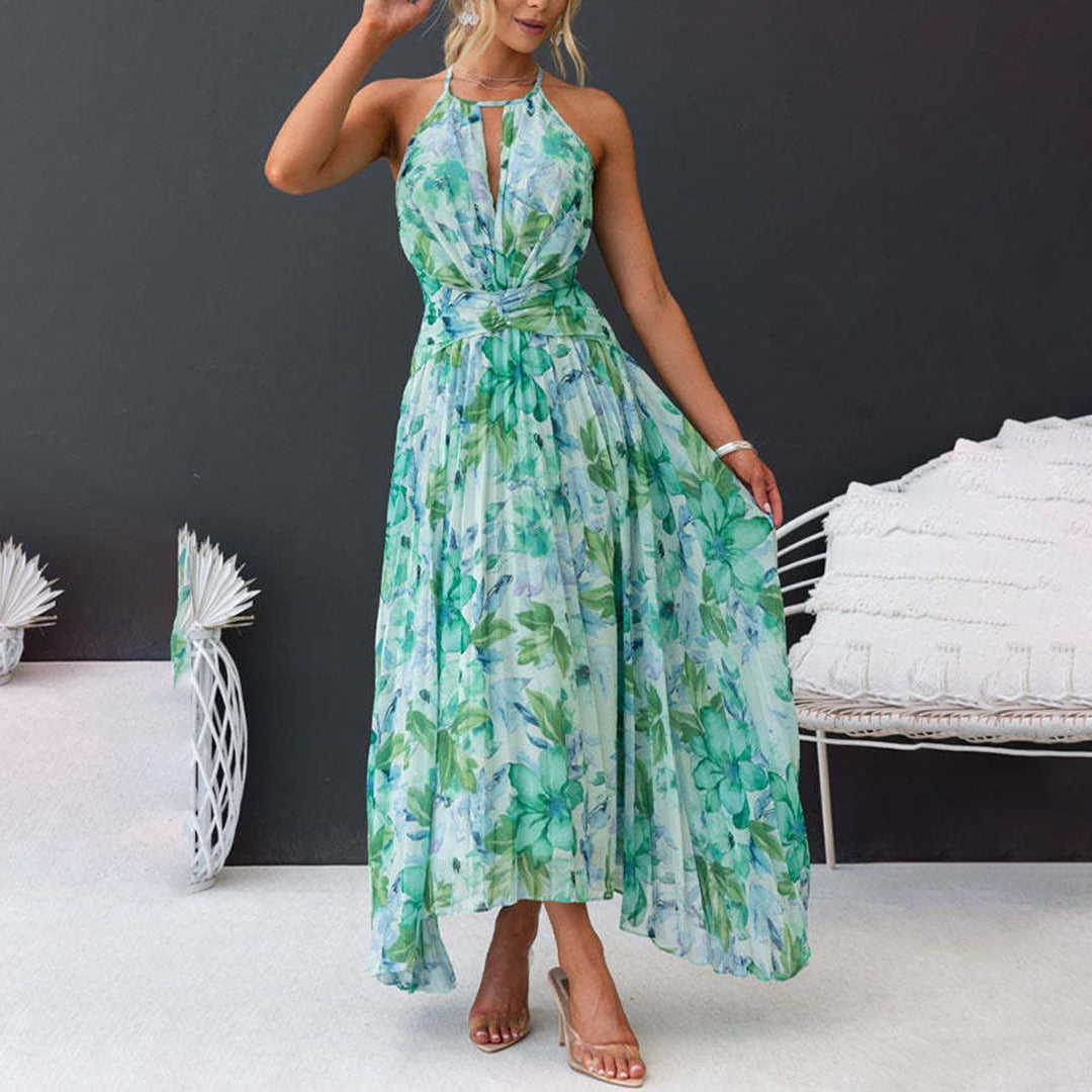 Image of Isabella | Women's Sleeveless A-Line Midi Dress