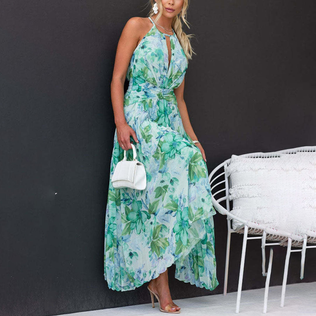 Image of Isabella | Women's Sleeveless A-Line Midi Dress