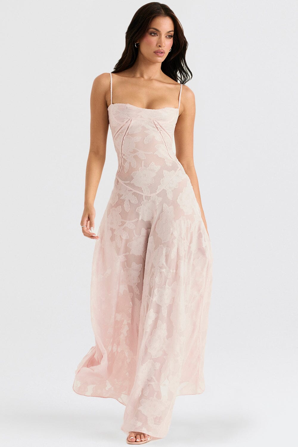 Image of Ivy | Women's Floral Spaghetti Strap Maxi Dress