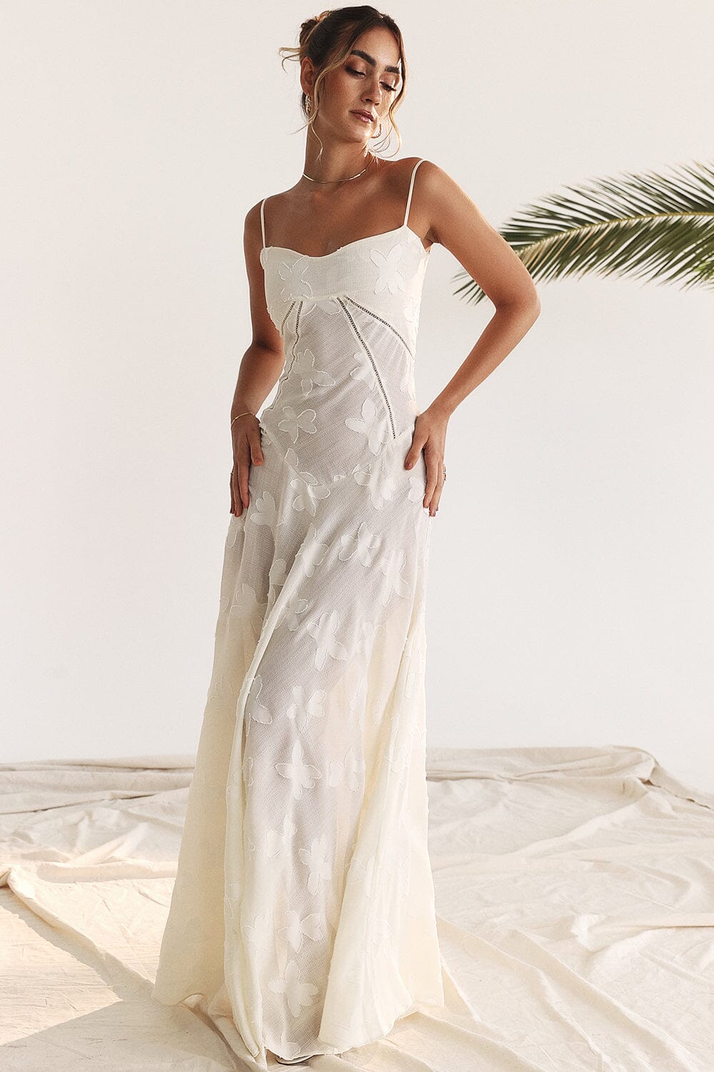 Image of Ivy | Women's Floral Spaghetti Strap Maxi Dress