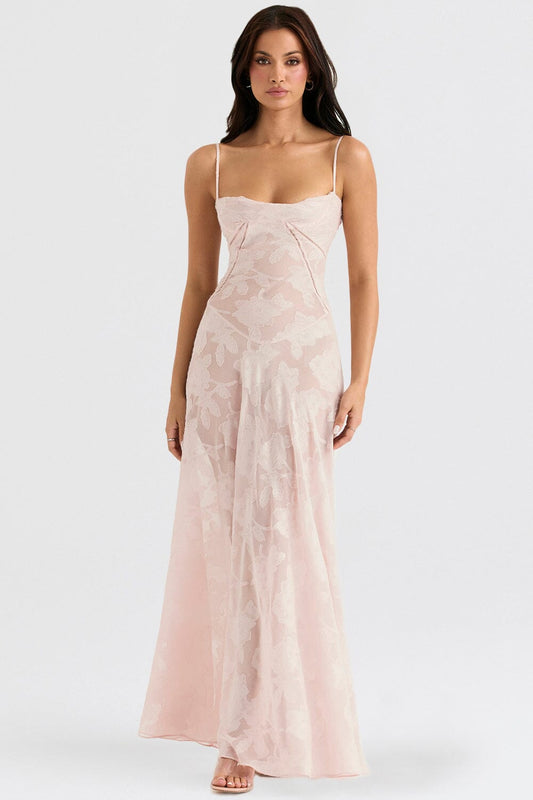 Image of Ivy | Women's Floral Spaghetti Strap Maxi Dress