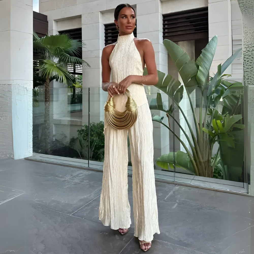 Image of Jacqueline | Women's Backless Halter Maxi Dress
