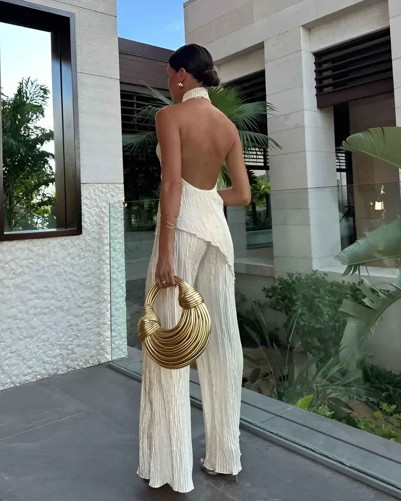 Image of Jacqueline | Women's Backless Halter Maxi Dress