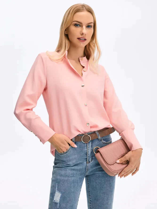 Image of Jade | Women's Long Sleeve Button Down Blouse