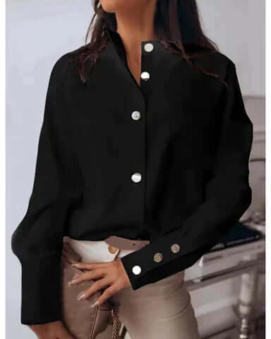 Image of Jade | Women's Long Sleeve Button Down Blouse