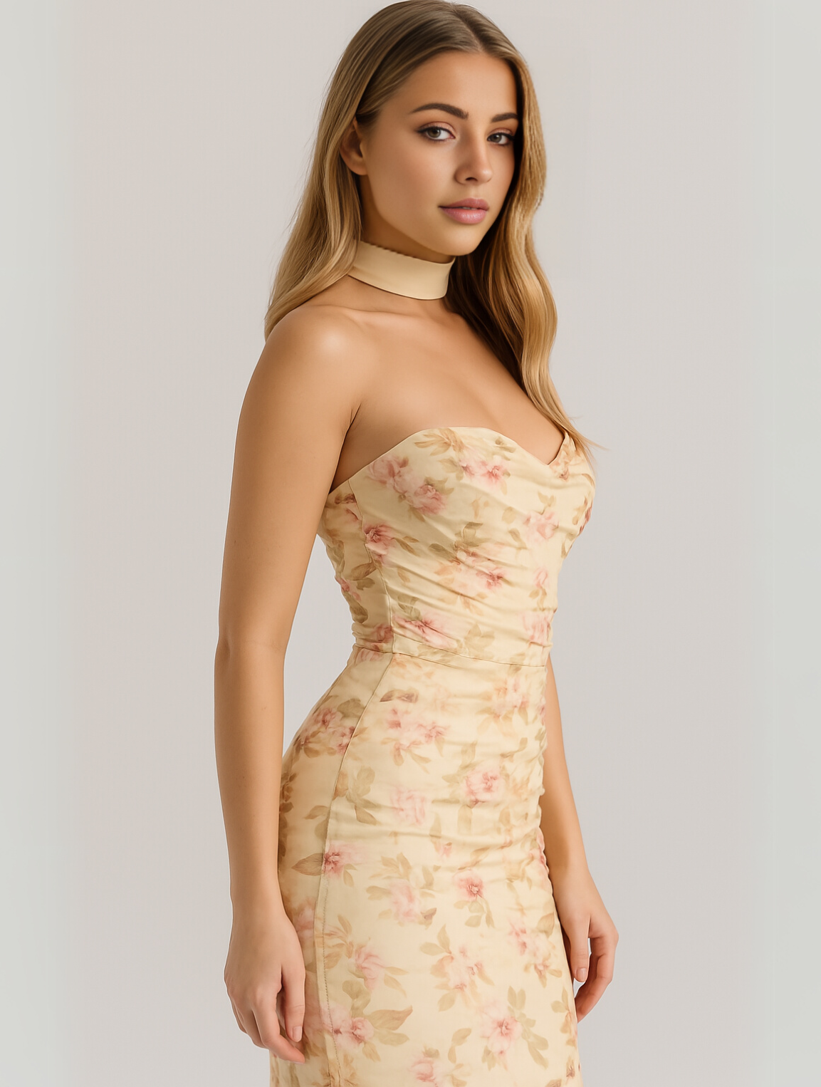 Image of Jade | Women's Strapless Bodycon Maxi Dress