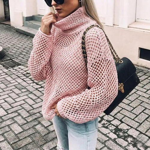 Jade | Women's Oversized Chunky Knit Turtleneck Sweater - Image 2