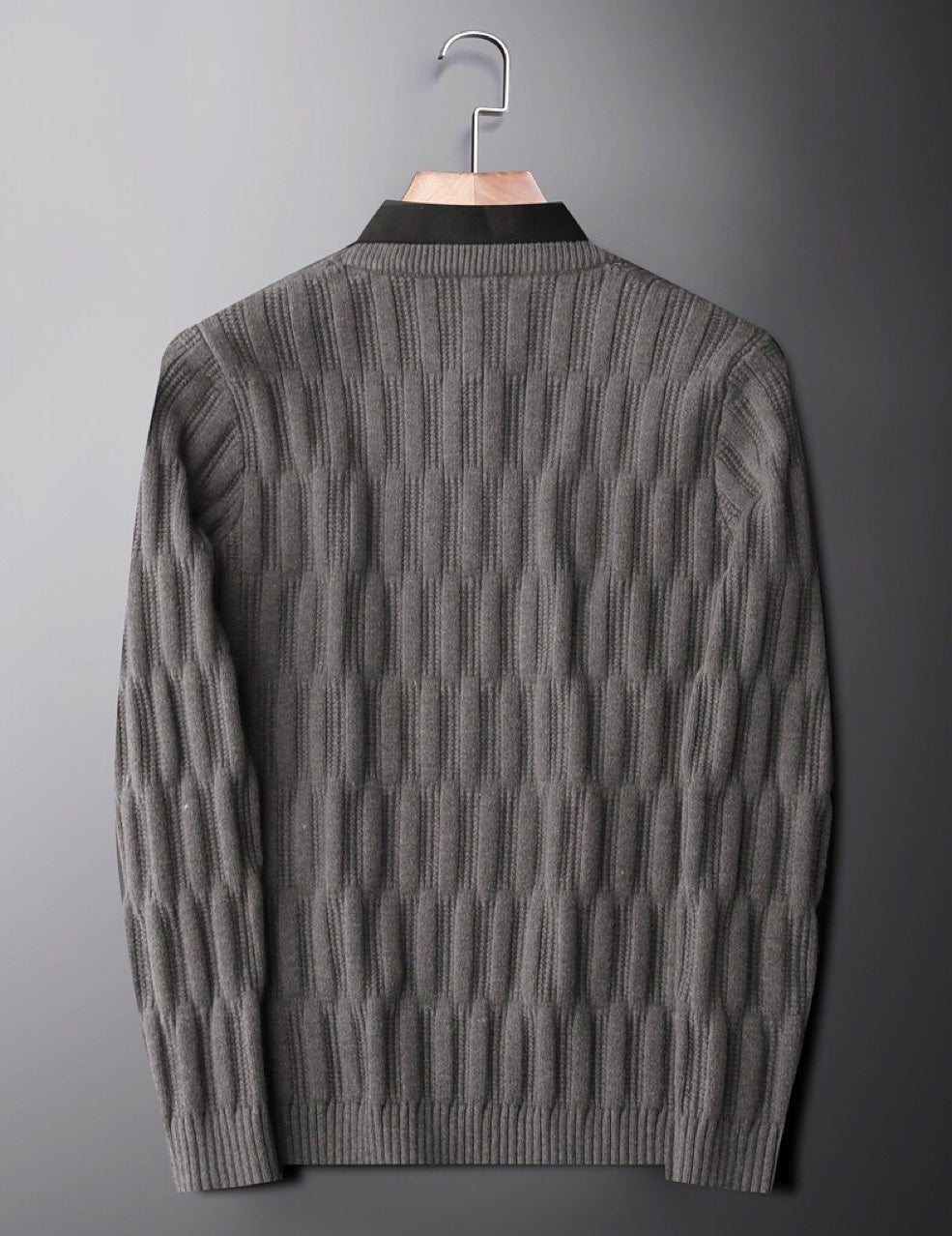 Image of Jake | Men's Collared Ribbed Sweater