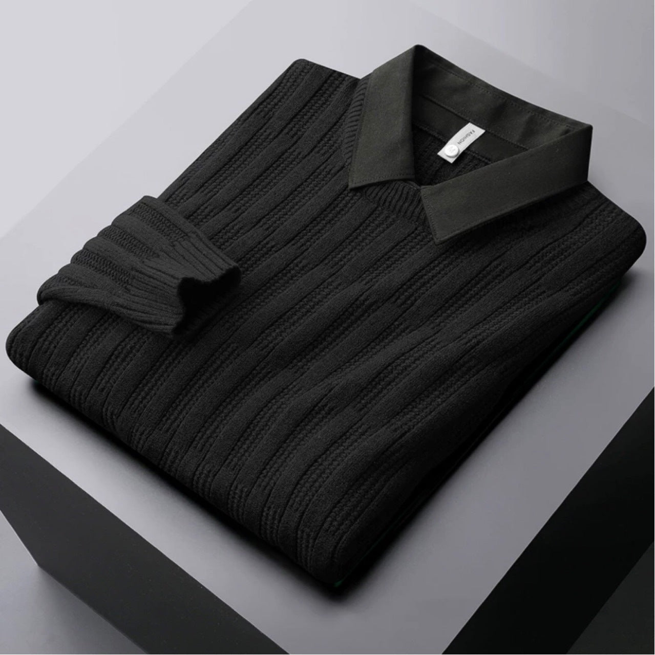Image of Jake | Men's Collared Ribbed Sweater