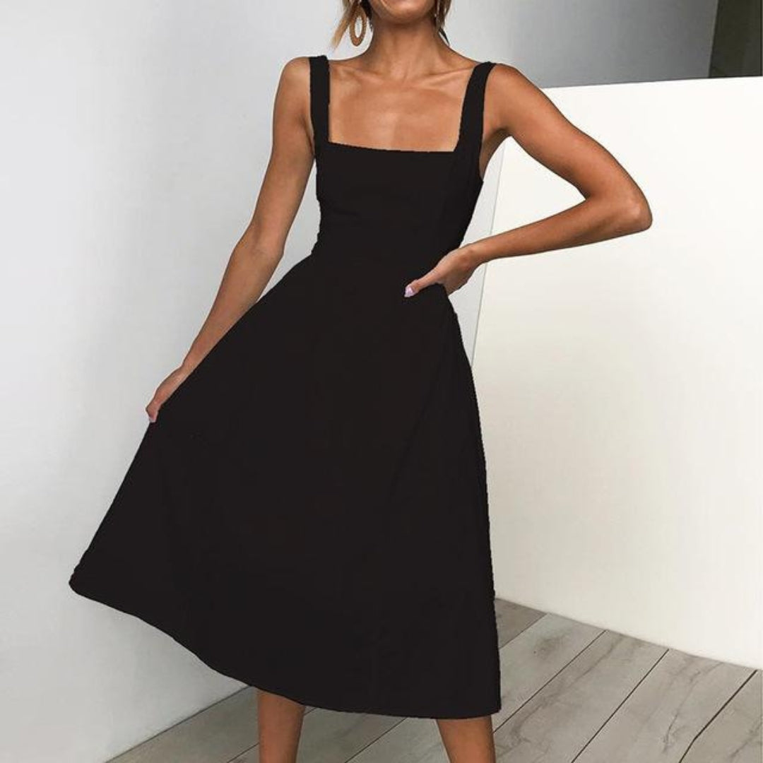 Image of Jane | Women's Sleeveless A-Line Midi Dress