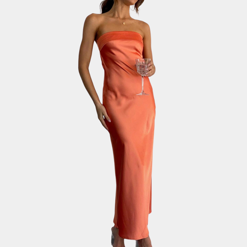 Image of Janine | Women's Strapless Maxi Dress