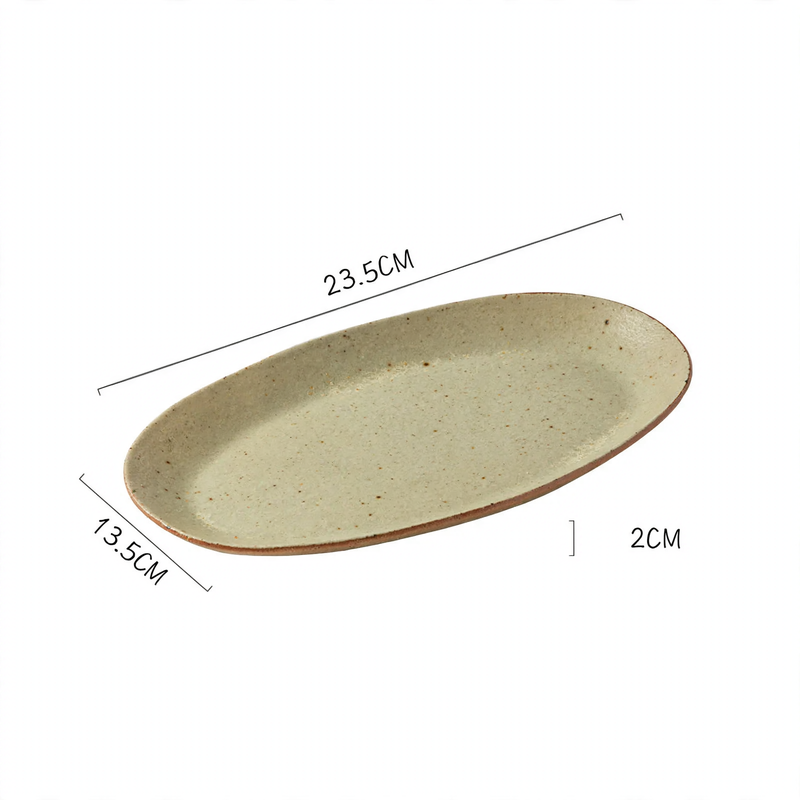 Japanese-Style Rectangular Ceramic Plate
