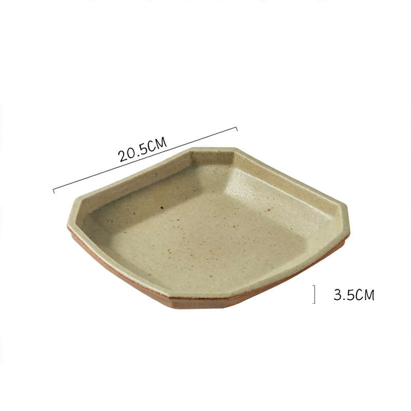 Japanese-Style Rectangular Ceramic Plate