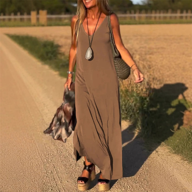 Image of Jeanette | Women's Sleeveless Maxi Dress