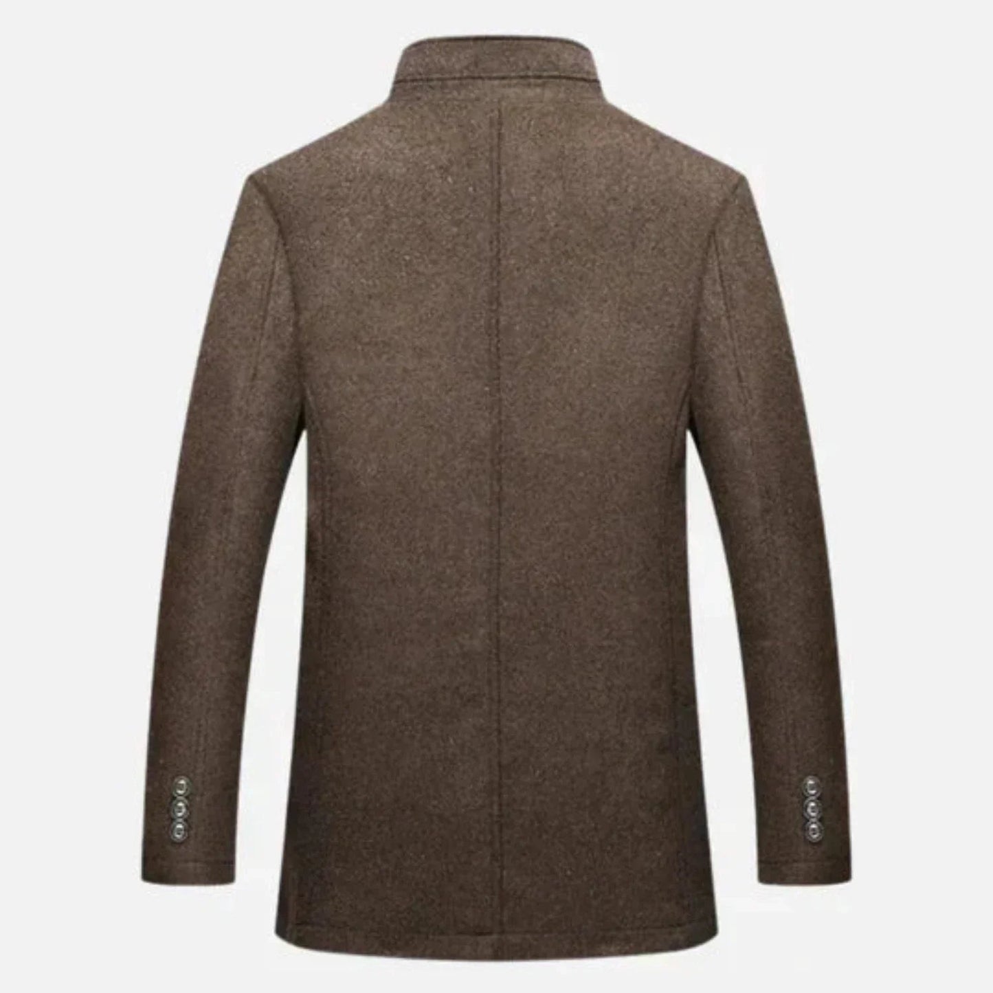 Image of Jed | Men's Mid-Length Stand Collar Overcoat