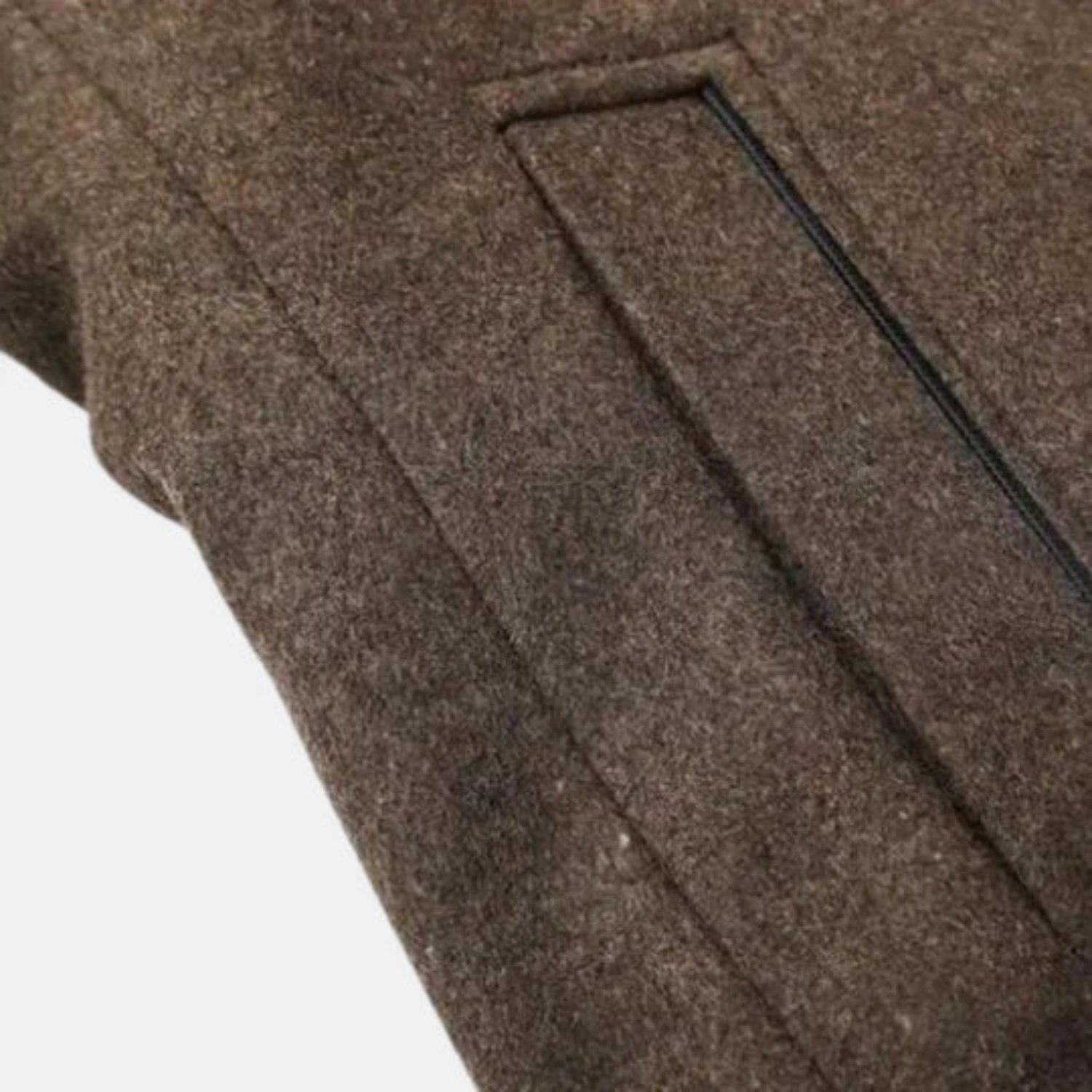 Image of Jed | Men's Mid-Length Stand Collar Overcoat