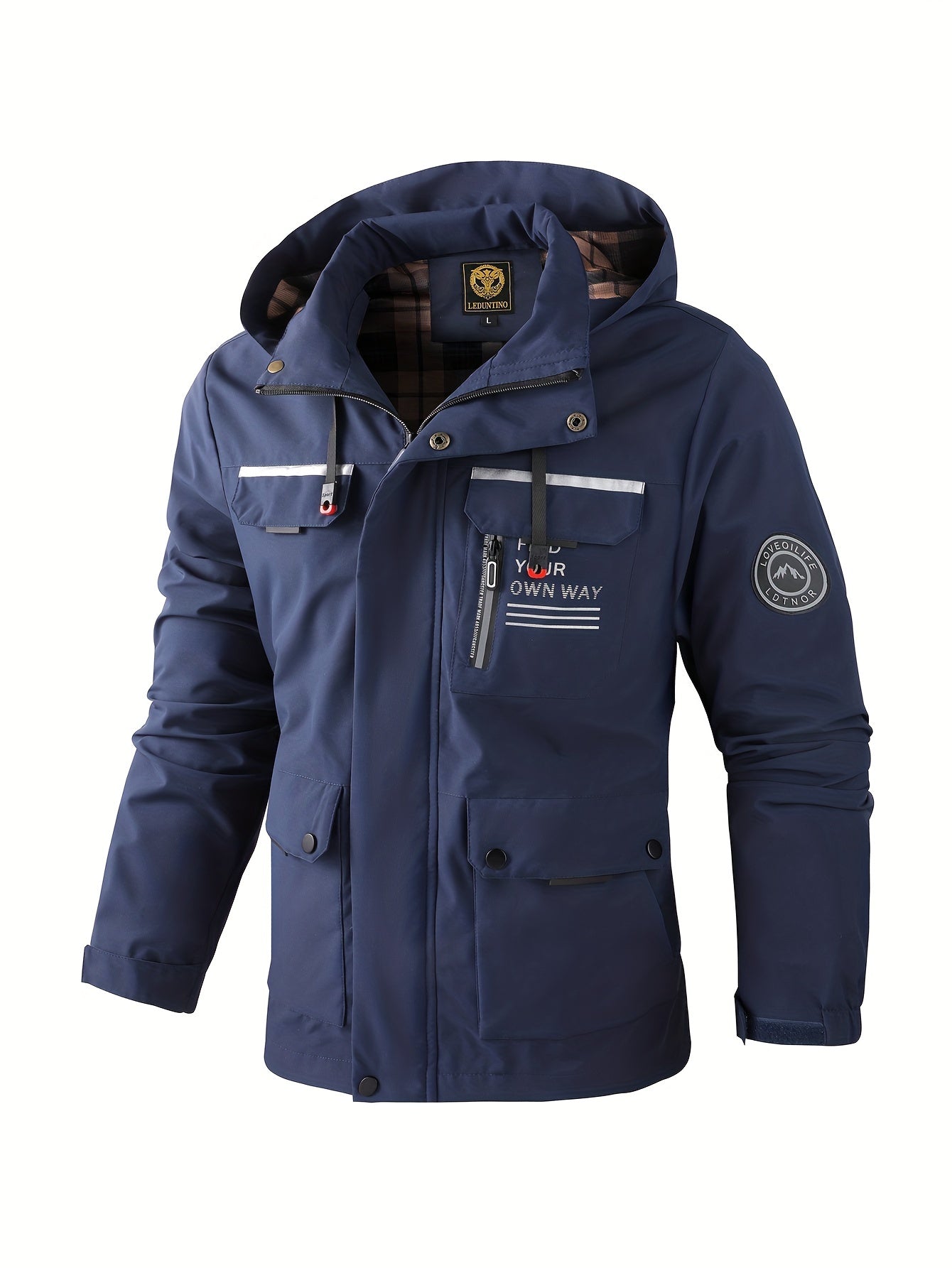 Image of Jeffrey | Men's Hooded Multi-Pocket Jacket