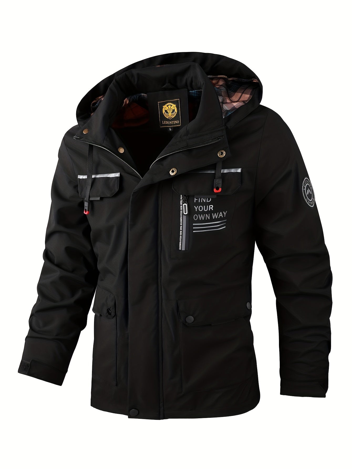 Image of Jeffrey | Men's Hooded Multi-Pocket Jacket