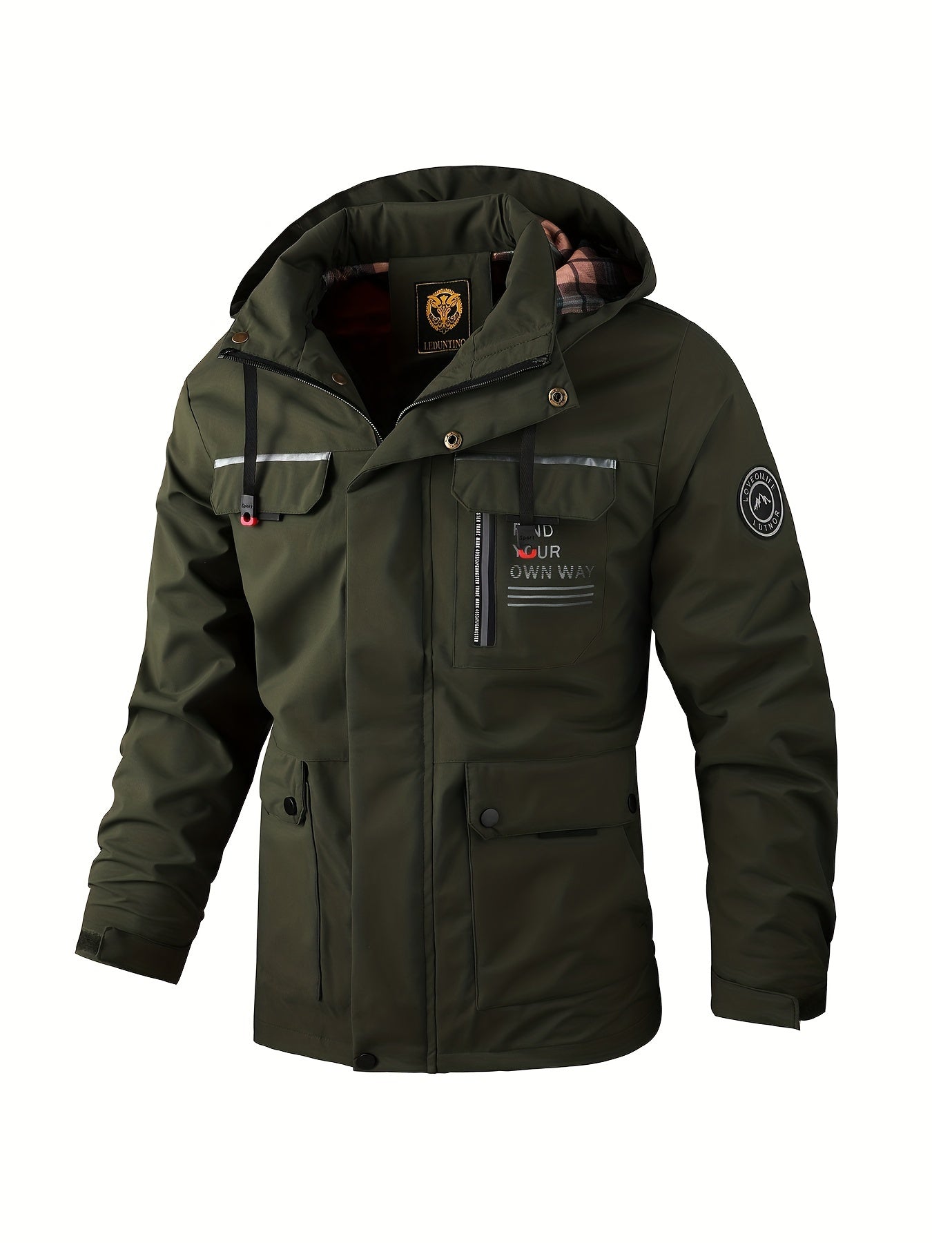 Image of Jeffrey | Men's Hooded Multi-Pocket Jacket