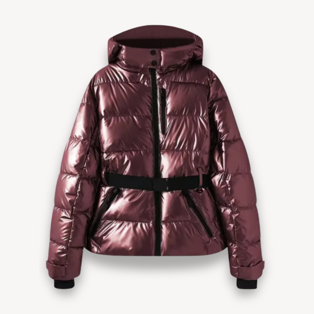 Image of Jennifer | Women's Hooded Belted Puffer Jacket