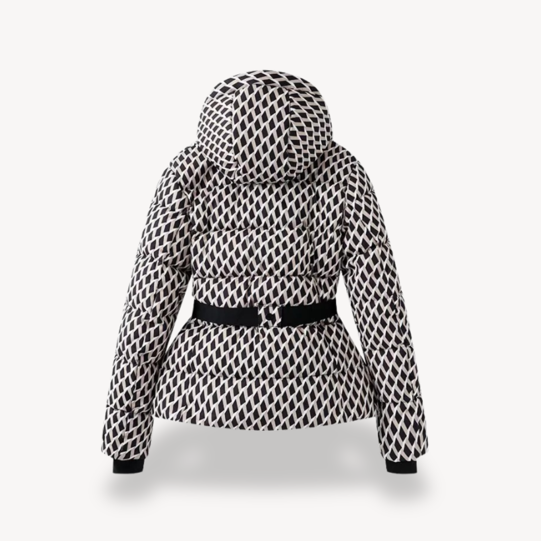 Image of Jennifer | Women's Hooded Belted Puffer Jacket